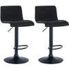BARHOCKER 2er Set Stoff schwarz - Schwarz, Textil/Metall (39/84/36cm) - CLP