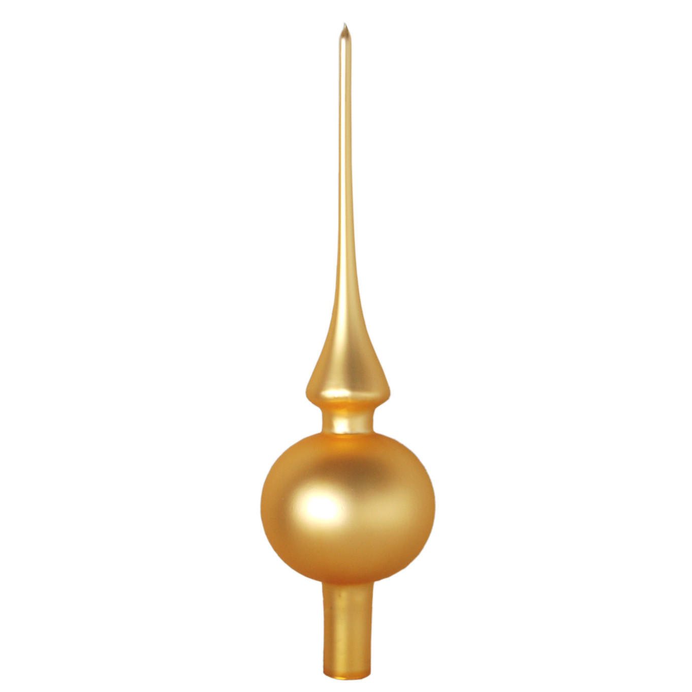 Krebs Glas Lauscha Baumspitze Gold 26 cm
