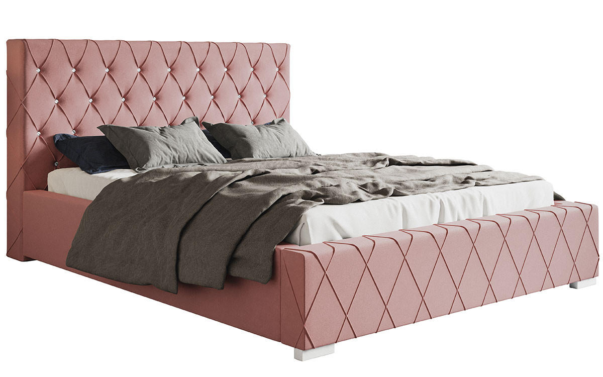 BETTGESTELL Rosa BEN 4 180x200 cm - Rosa, Textil (180/200cm) - Sepro Meble