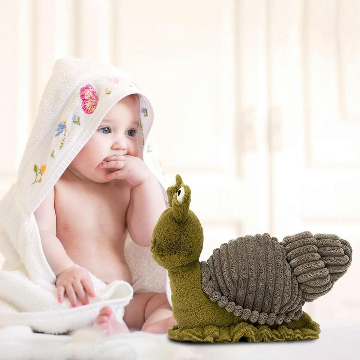 PLÜSCHTIER Schnecke 40 cm - Olivgrün, Textil (20/40cm)