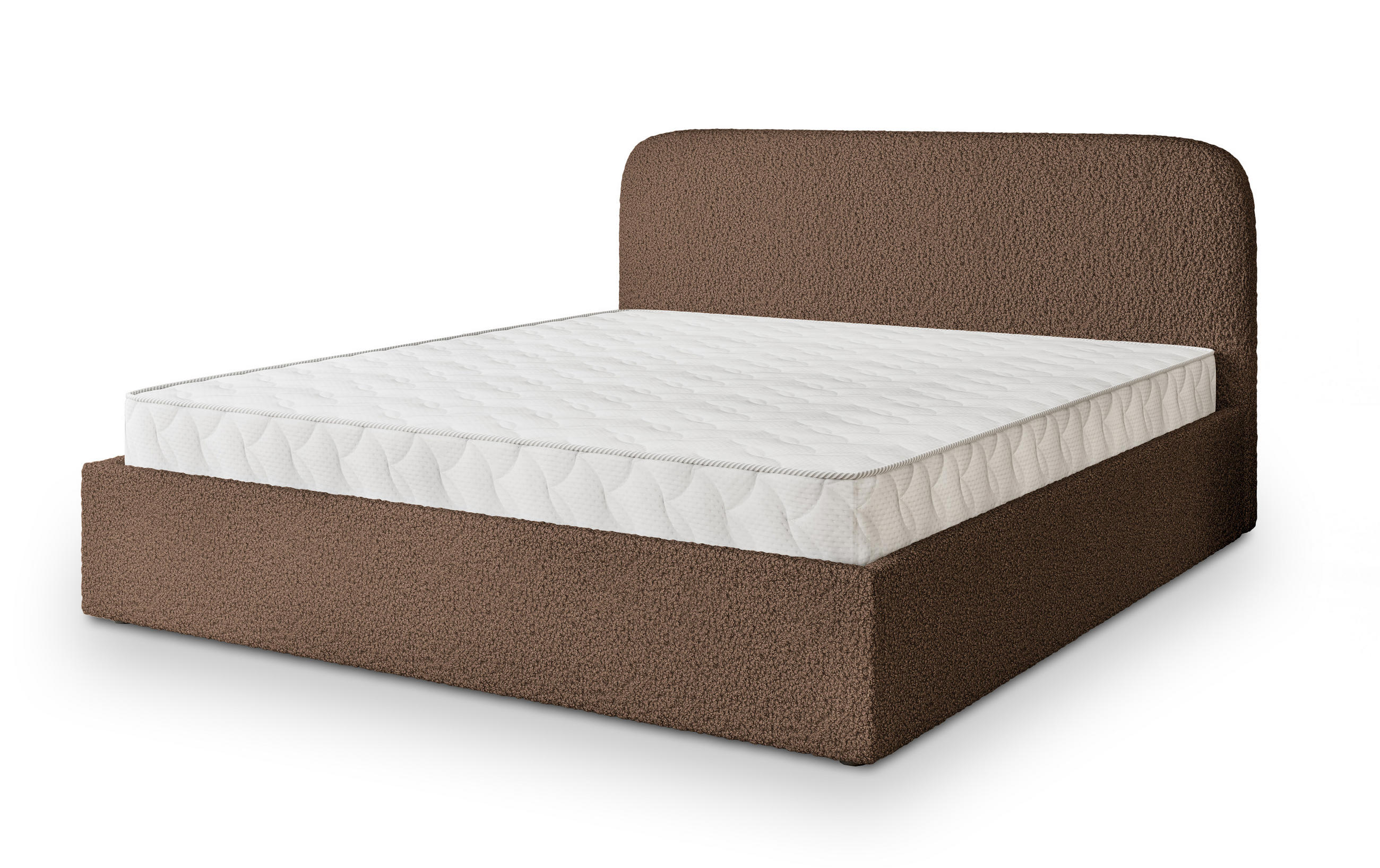 POLSTERBETT RENIVE 140x200 cm mit Bettkästen - Braun - Braun, Holz (140/200cm) - MASSENO