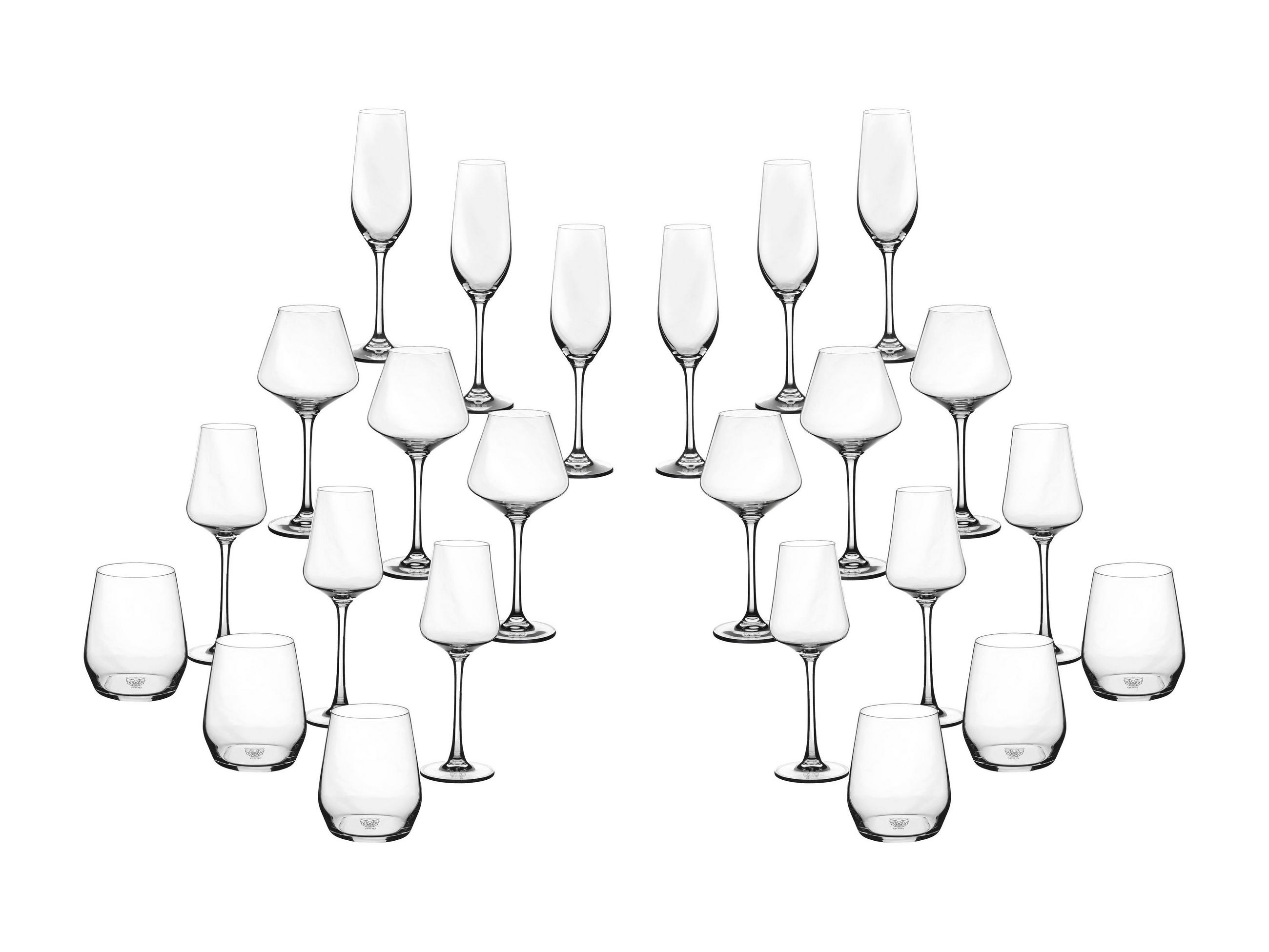 GLAS-SET Lagom 24er-Set - Transparent - Transparent, Glas - Björn
