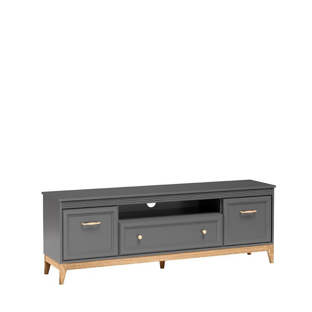 LOWBOARD SUOLO 179/61,5/40,5 cm, Grau - Grau, Holzwerkstoff (179/61.5/40.5cm) - MASSENO