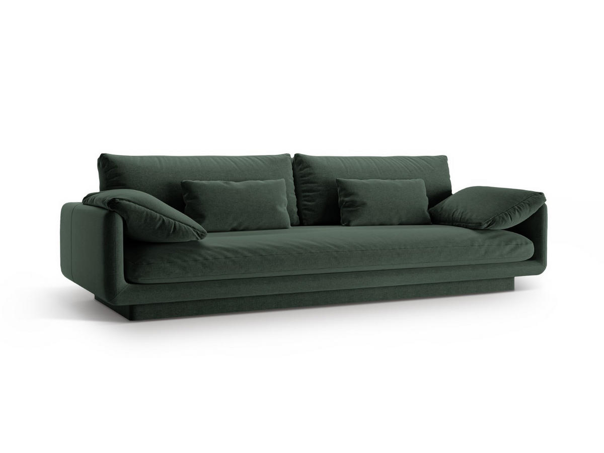 SOFA Torino aus strukturiertem Stoff moosgrün 4 Sitzplätze - Salbeigrün, Textil (250/83/103cm) - Micadoni