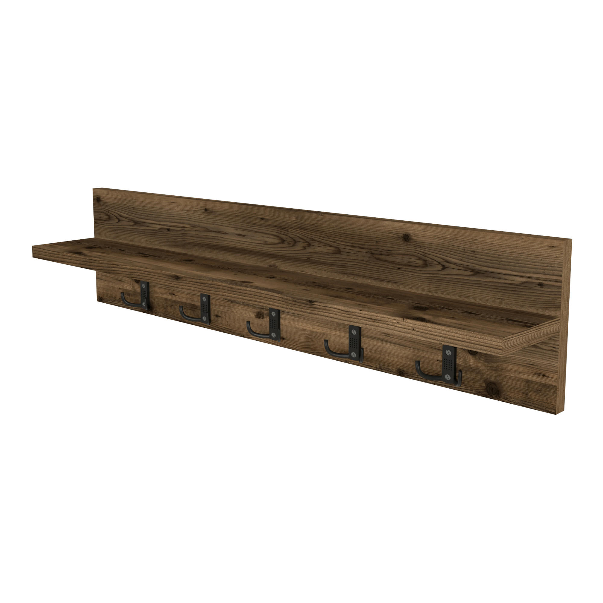 WANDGARDEROBE Hammarö - Alteiche, Holzwerkstoff (80/18/13cm) - [en.casa]