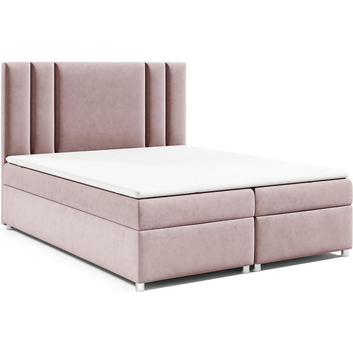 BOXBETT mit Bettkasten Trinity K-8 Bonellfederkern inkl. Topper - Rosa, Holz/Holzwerkstoff (160/200cm) - Best For Home