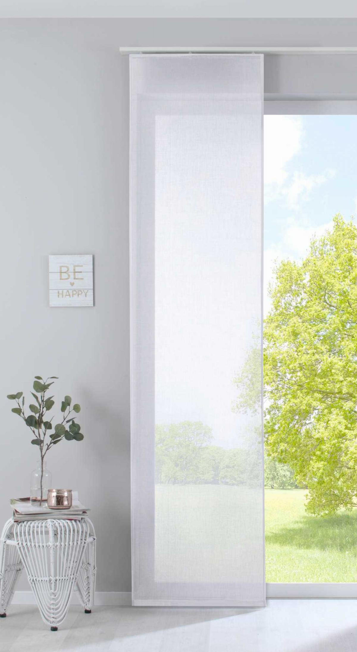 VORHANG NIZZA HxB 245x60 cm Weiß - Weiß, Textil (60/245cm) - Gardinenbox
