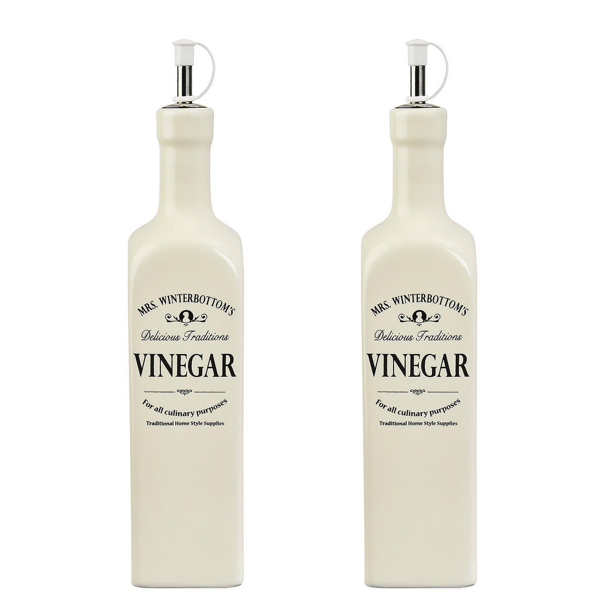 ESSIGFLASCHE (2er Set) Mrs. Winterbottom's - Beige, Stein (6/32/6cm) - Butlers