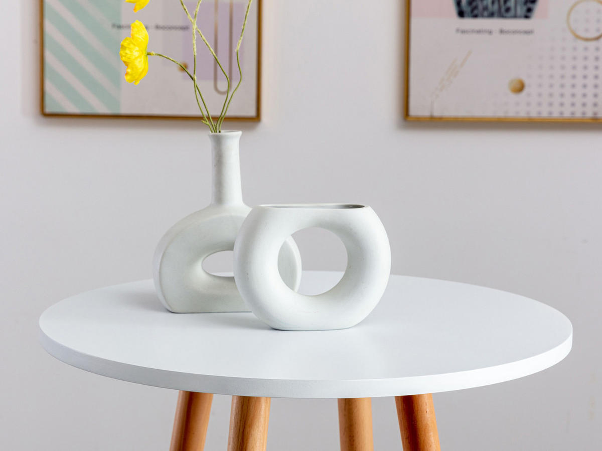 STEHTISCH Ø 60 cm innen REJA 107 cm Hoch Weiß - Weiß, Holz (60/60/107cm) - DELUKE