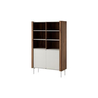 BÜCHERREGAL Paris, Nussbaum mit Kaschmir - Kaschmir/Walnussfarben, Holzwerkstoff (105/167/40cm) - Bettso