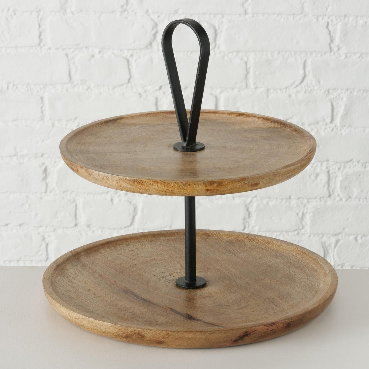 ETAGERE Mangoholz Kabir - Braun, Holz (35/35cm) - Boltze Home