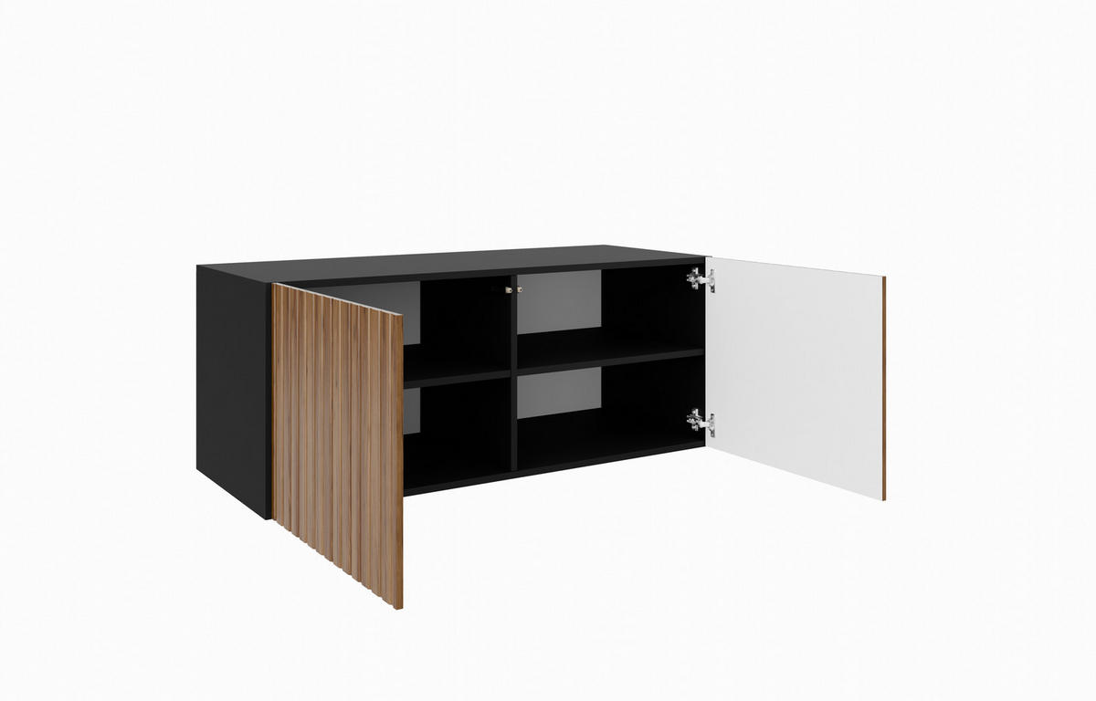 TV-SCHRANK MIO - Wildeiche/Schwarz, Holzwerkstoff (100/41/40cm) - Meblini