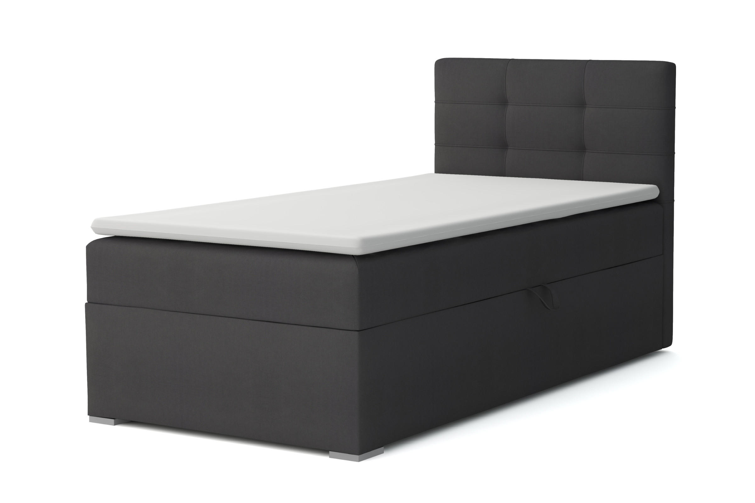 Deine Möbel 24 Boxbett Anthrazit 90x200 cm