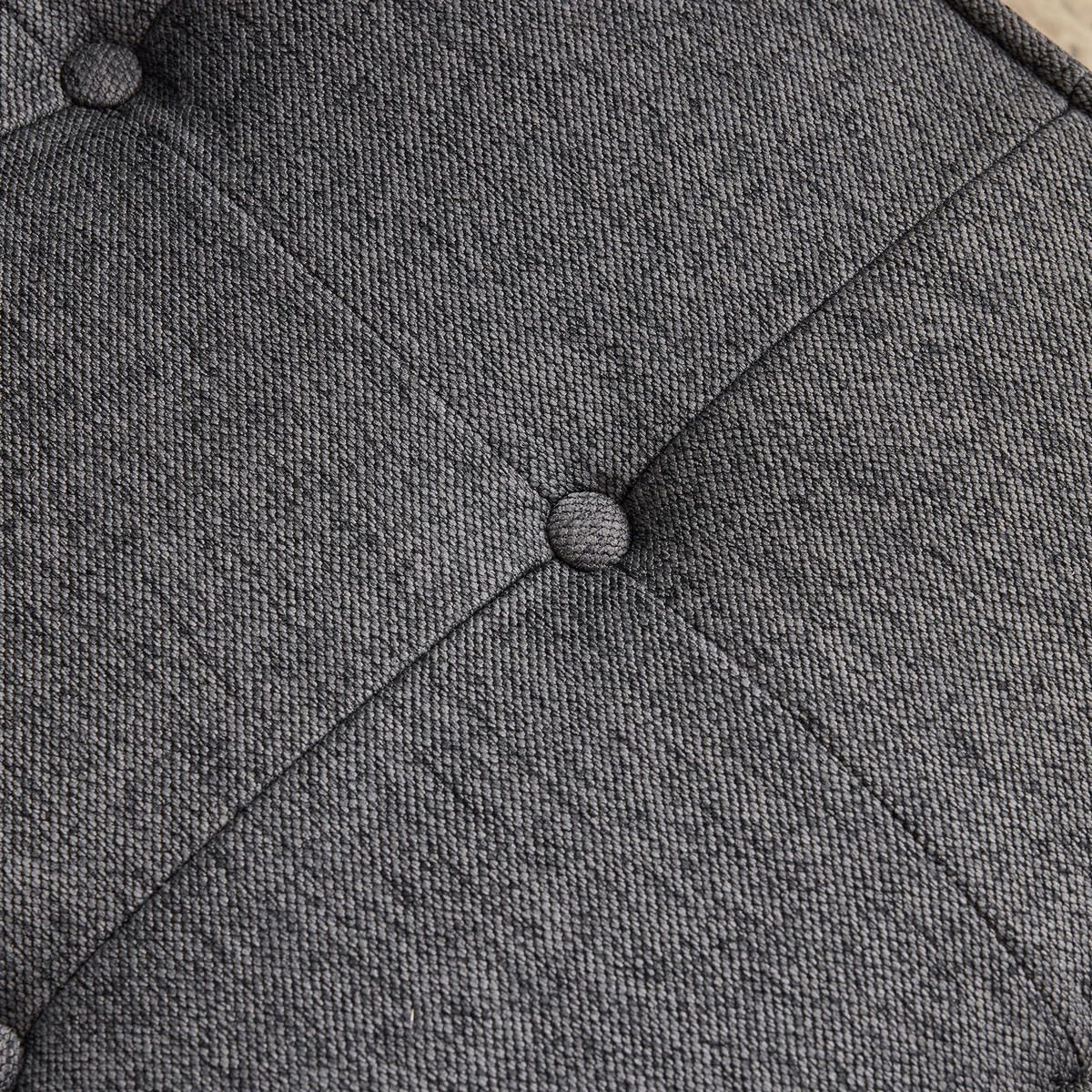 SOFA Leinen Dunkelgrau - Dunkelgrau, Holzwerkstoff/Textil (81/81/81cm) - WISHDOR