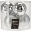 CHRISTBAUMKUGEL Santa Lila Silber 8/8/8 cm Kunstoff - Silberfarben, Kunststoff (8/8/8cm) - Mondex