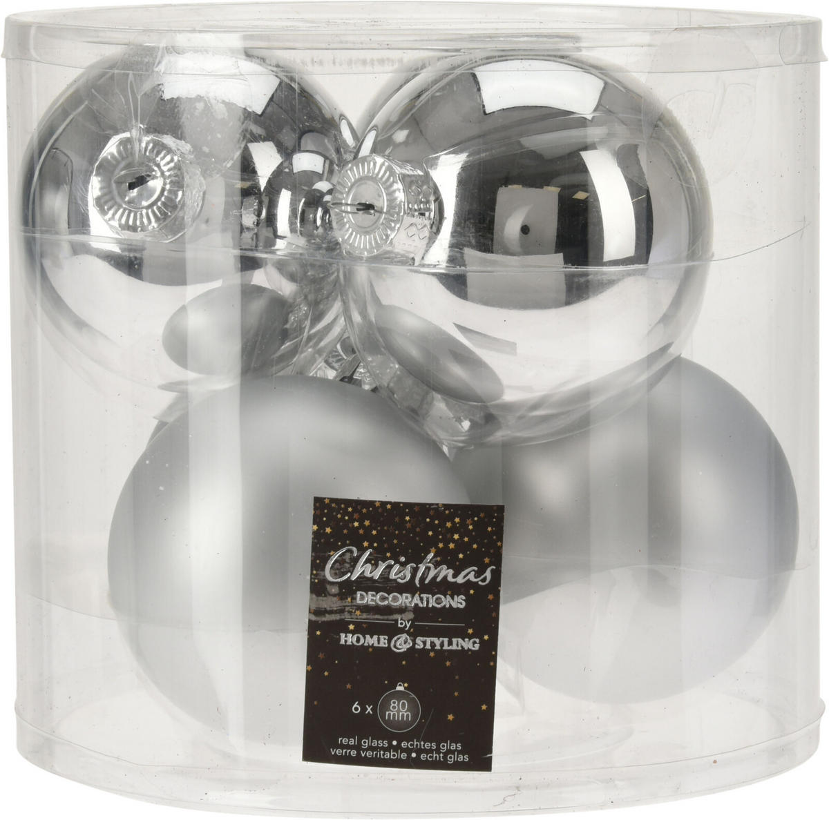 CHRISTBAUMKUGEL Santa Lila Silber 8/8/8 cm Kunstoff - Silberfarben, Kunststoff (8/8/8cm) - Mondex