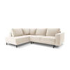 AUSKLAPPBARES-ECKSOFA links Caro aus Samt leichtes beige 5 Sitzplätze - Beige, Textil (187/247cm) - Micadoni