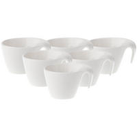 KAFFEETASSEN Flow weiß 200 ml 6er Set - Weiß, Keramik (0.2L) - Villeroy & Boch