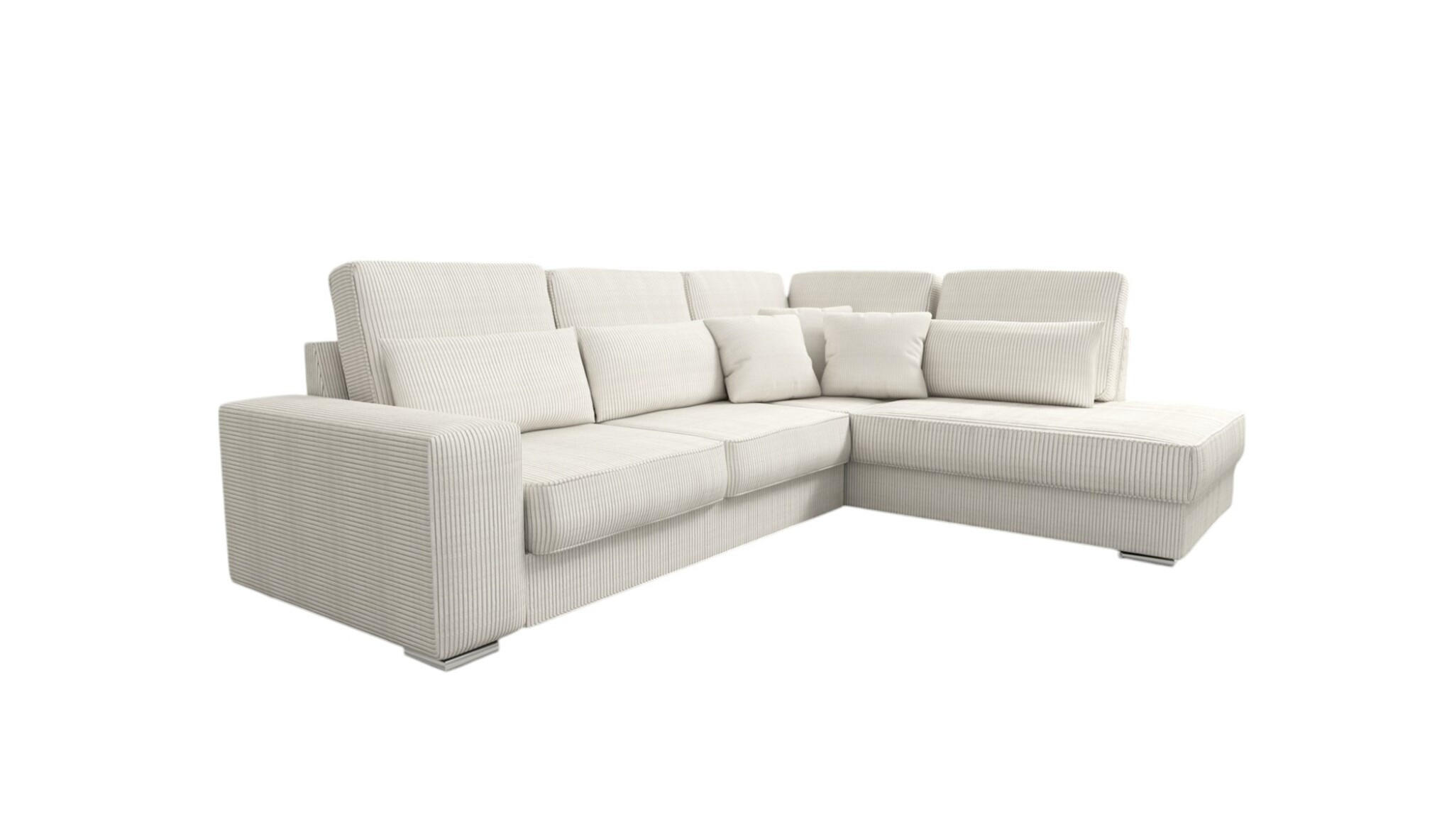 ECKSOFA Nevio Xl In Scala - Beige, Holzwerkstoff/Textil (312/226cm) - Fun Möbel