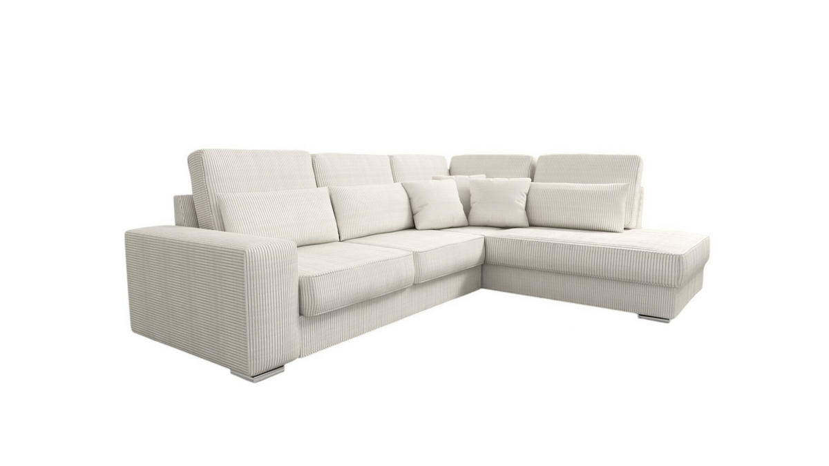 ECKSOFA Nevio Xl In Scala - Beige, Holzwerkstoff/Textil (312/226cm) - Fun Möbel