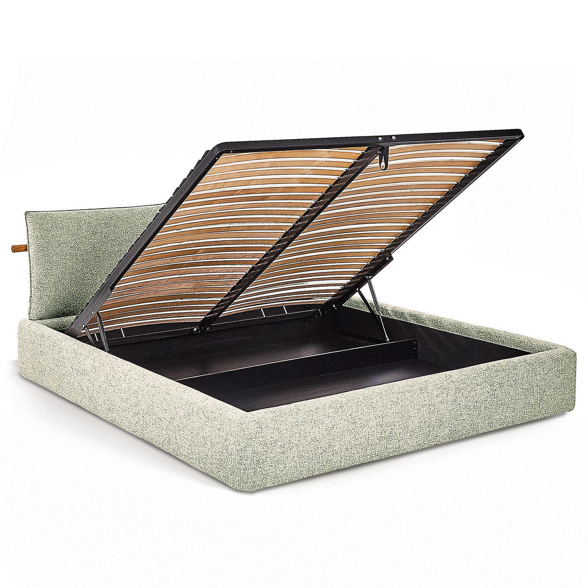 POLSTERBETT - Hellgrau, Textil (140/200cm) - home24