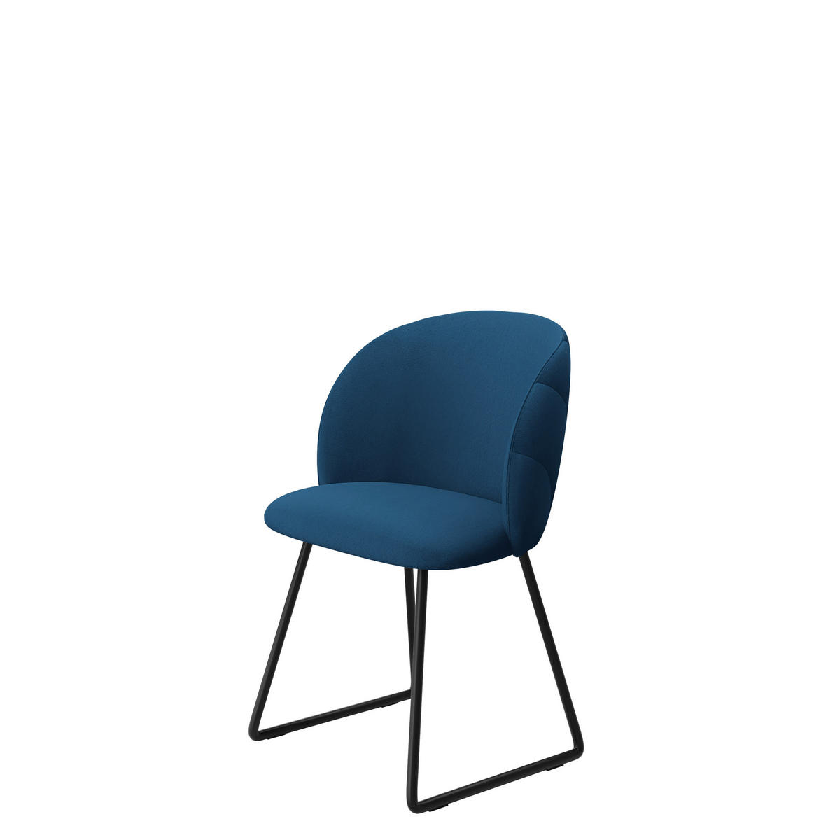 POLSTERSTUHL K99 M - Blau/Schwarz, Holzwerkstoff/Textil (51/80/53cm) - MIRJAN24