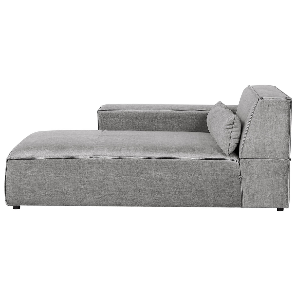 ROHOVÁ POHOVKA modul 3-místná pravostranná Šedá Látka Hellnar - šedá, textil (262/176cm) - Beliani