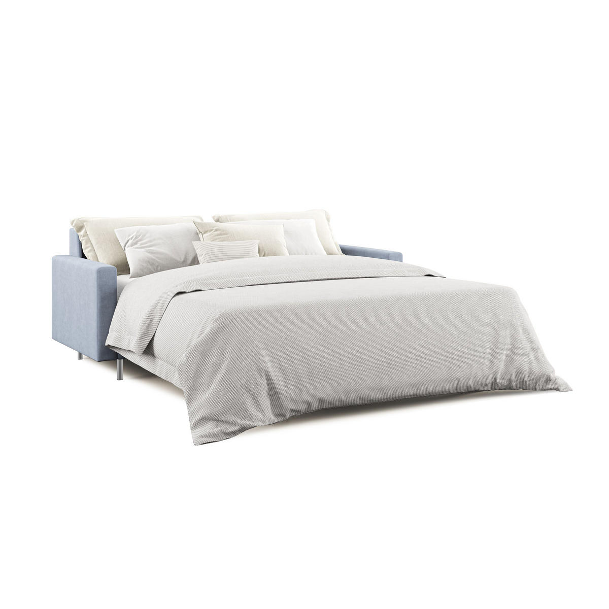 SCHLAFSOFA Megan - Hellblau, Textil (208/97/96cm) - Divani.store