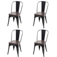 ESSZIMMERSTUHL H10E Braun 4er-Set - Braun, Metall (44/85/49cm) - MCW