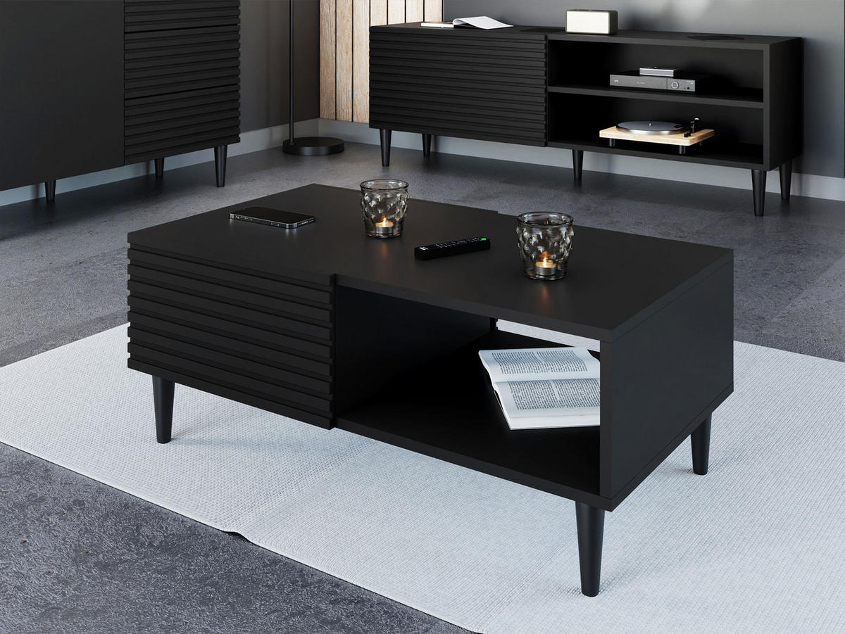COUCHTISCH Nakomo - Schwarz, Holz/Holzwerkstoff (52/100/41cm) - MIRJAN24