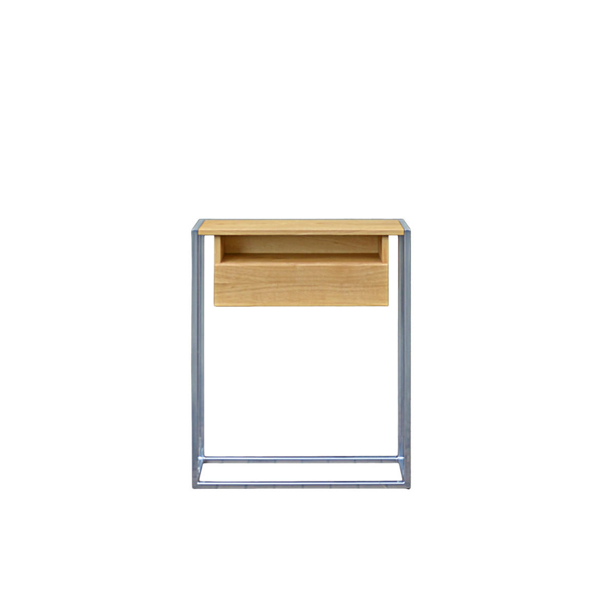 LOFT-KONSOLE mit Schublade für den Flur im industriellen Stil KING II - Eichefarben, Holz (70/90/20cm) - Rawood Furniture