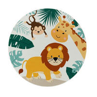 KINDERTEPPICH Tiere Beige Ø 200 cm - Multicolor, Kunststoff (200/200cm) - TT Home