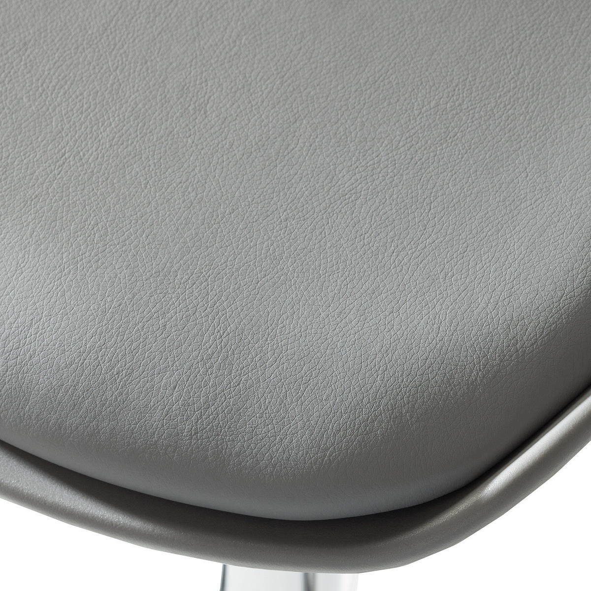 BARSTUHL - 2er-Set - Kunststoff / Edelstahl - Grau, Kunststoff/Metall (39/83/40cm) - home24