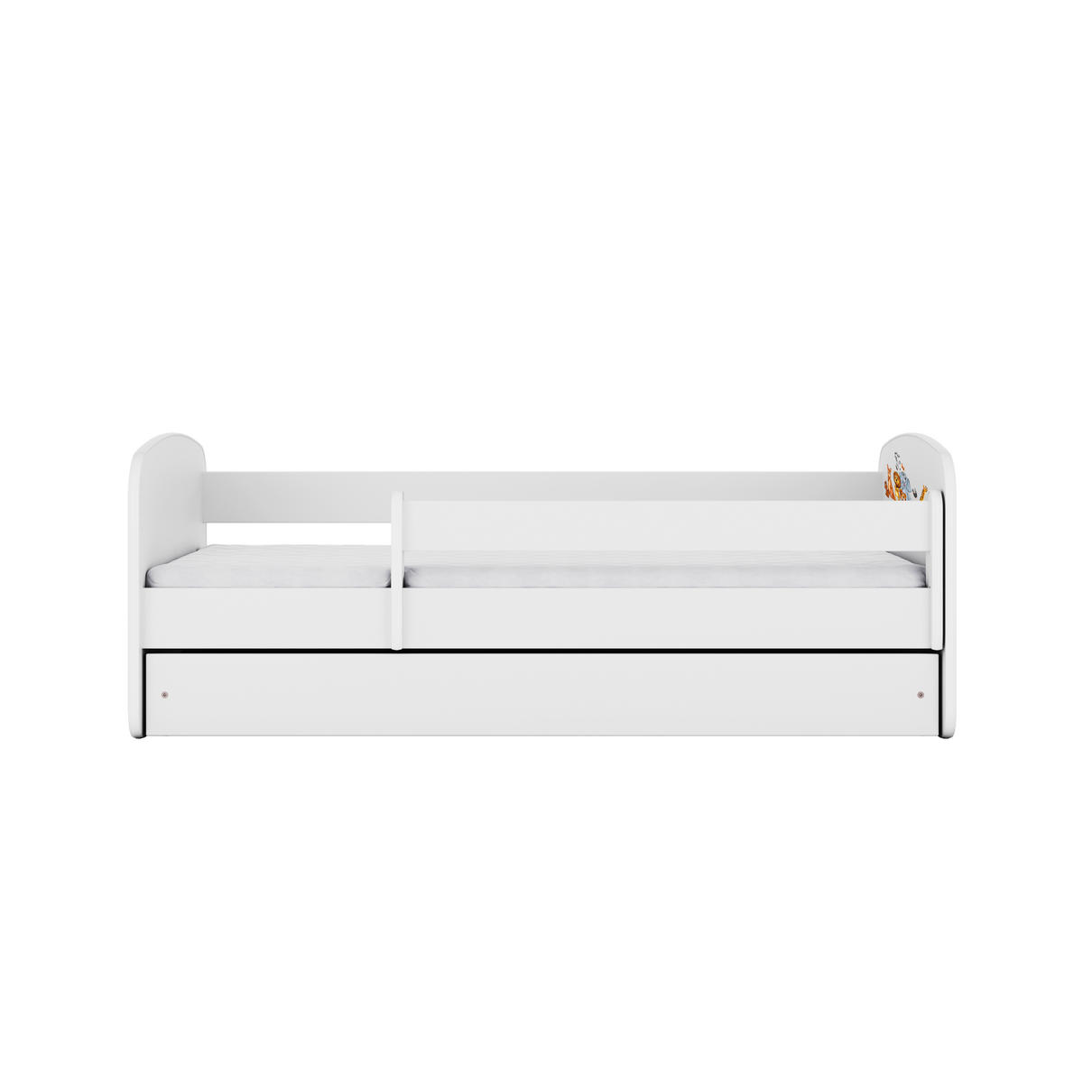 KINDERBETT Tiere mit Schublade 140/70 80/61/144 - Weiß, Holzwerkstoff (70/140cm) - RAUMHIRSCH FURNITURE