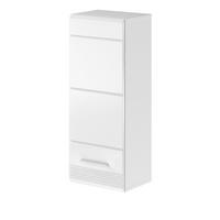 HÄNGESCHRANK, weiß Hochglanz, 30 x 77 cm, Badschrank - Weiß Hochglanz/Silberfarben, Holzwerkstoff/Kunststoff (30/77/23cm) - Inn.Furn