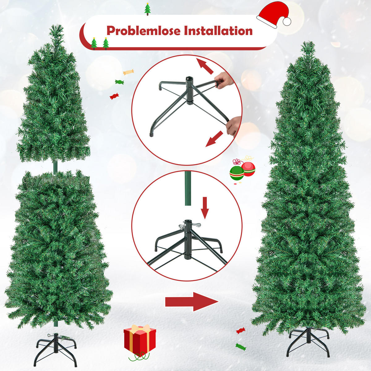 WEIHNACHTSBAUM 150cm Grün - Grün, Kunststoff (150cm) - COSTWAY