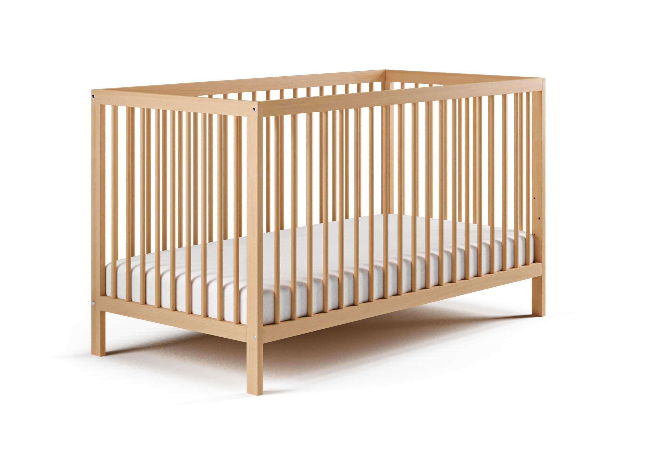 BABYBETT 60x120 cm in natur - Naturfarben, Holz (60/120cm) - Kids Collective