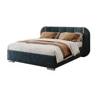 BETT AMARA SILVER 180x200 gepolstert mit Stauraum und Lattenrost, Royal Velvet 233 - Blau, Textil - Lookway