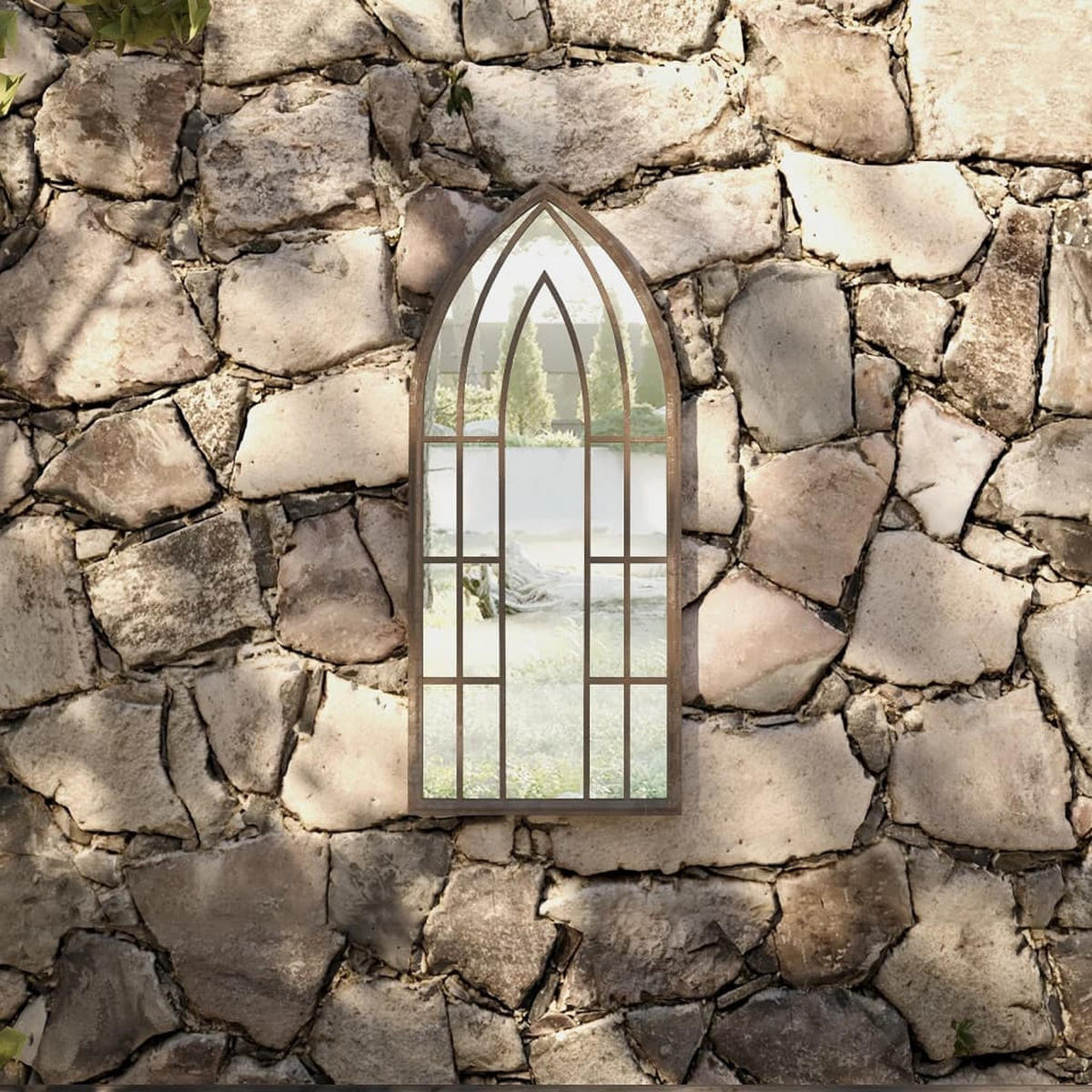 GARTENSPIEGEL Sand 70x30 cm Eisen - Creme, Metall (30/70/1cm) - furnicato