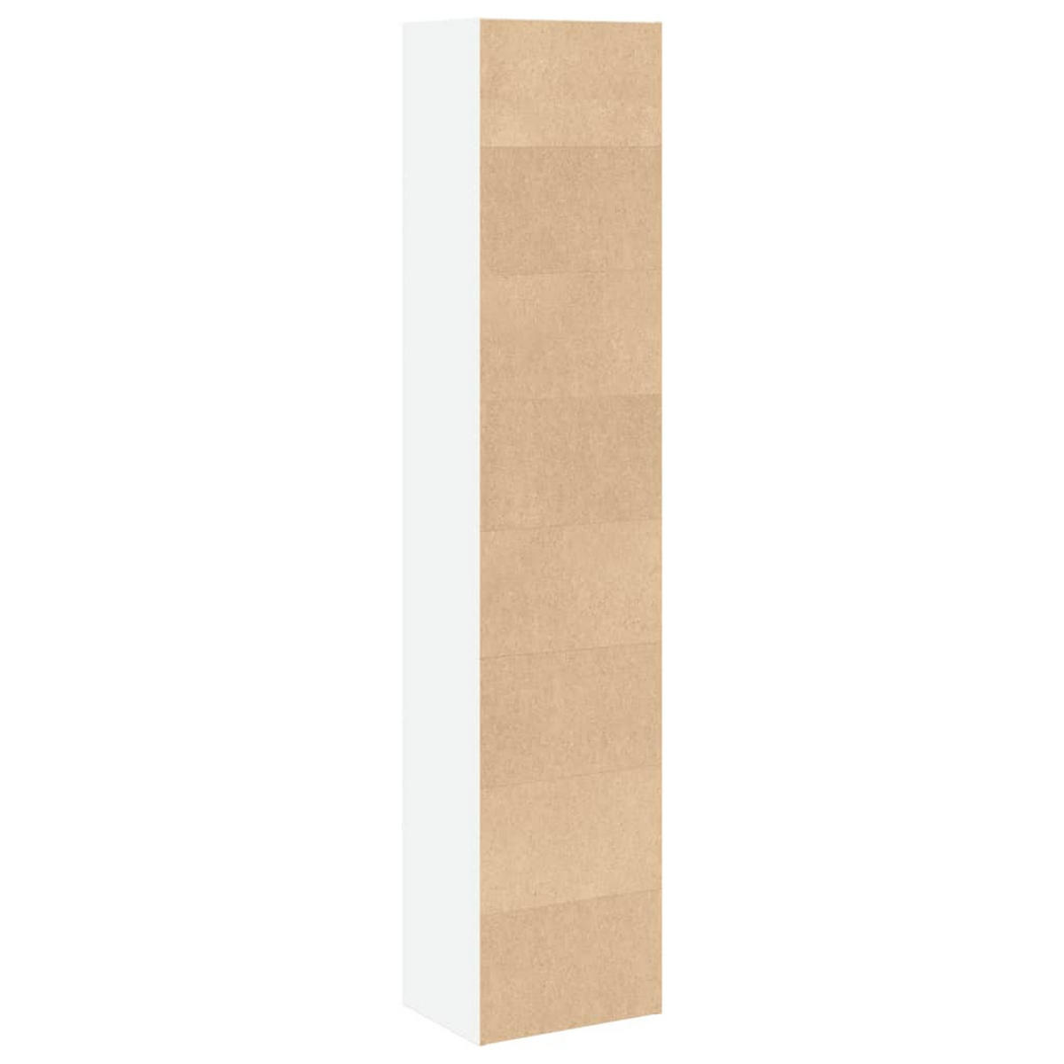 BÜCHERREGAL mit 5 Fächern 40/30/189 cm aus Holzwerkstoff Weiß - Weiß, Holz (40/189/30cm) - vidaXL