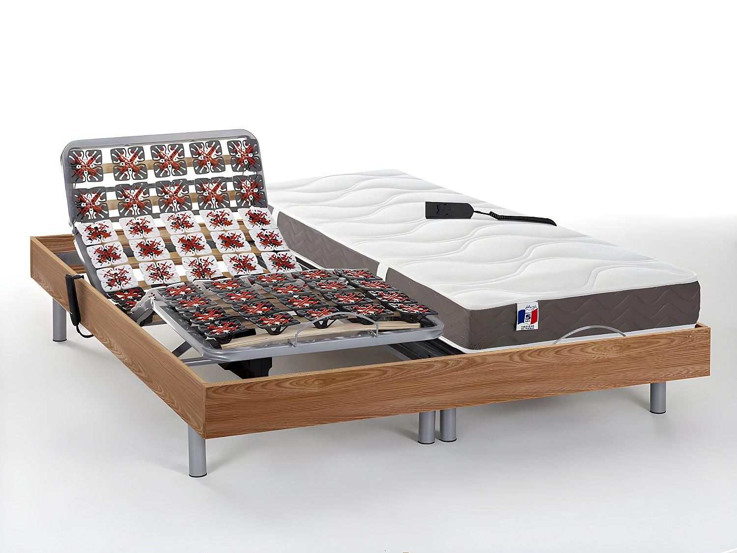 Vente-Unique Bett Weiß 80x200 cm