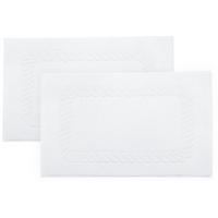 BADEMATTE, 2er-Set, 50x70 cm, 100% Baumwolle, Weiß - Weiß, Textil (50/70cm) - Zollner
