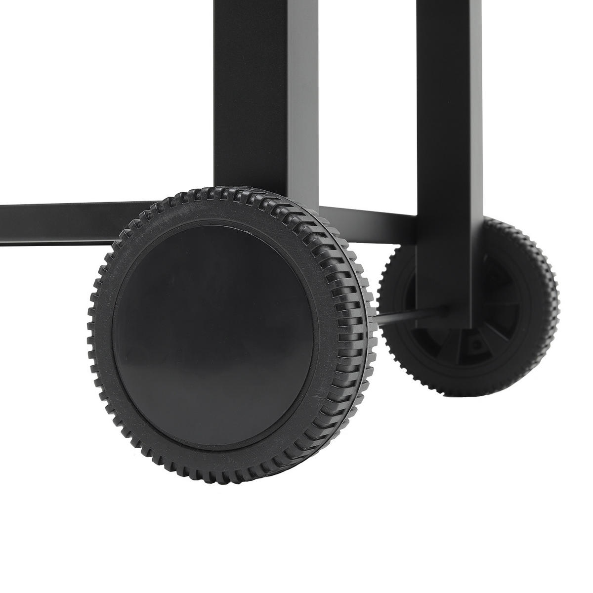HOLZKOHLEGRILL aus Karbonstahl in Schwarz Tragbarer für den Außenbereich mit Seitenablagen 183 cm B x 40 cm T x 108 cm H - Schwarz, Metall (183/108/40cm) - Livingandhome