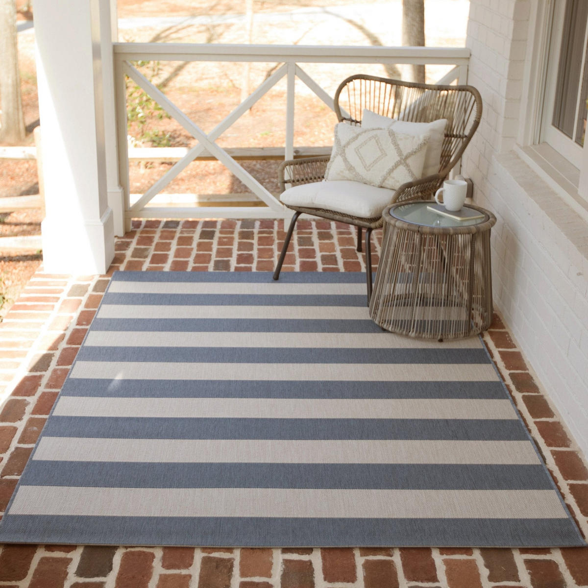 TEPPICH für Innen und Außen blau - Blau, Textil (140/200cm) - AFK Living