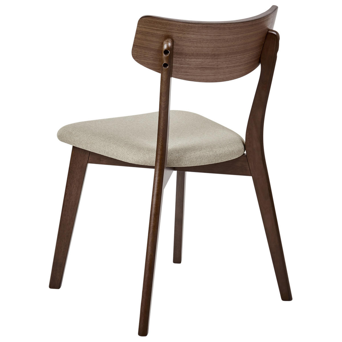 JÍDELNÍ ŽIDLE sada 2 ks Hnědá Hope - hnědá/béžová, dřevo (51/77/49cm) - Beliani