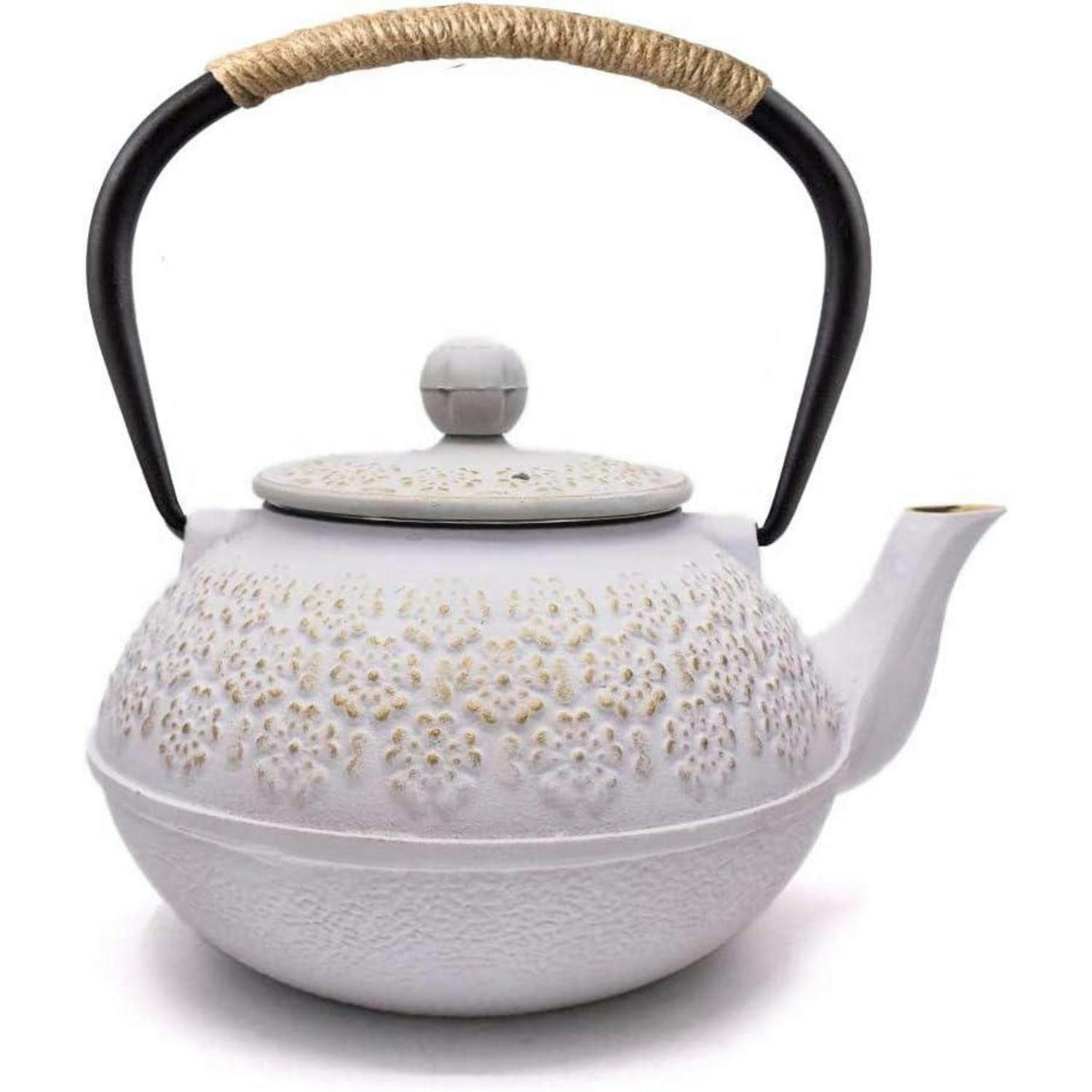 TEEKANNE Gusseisen 800 ml Sakura Weiß - Weiß, Metall (17/17.5cm)