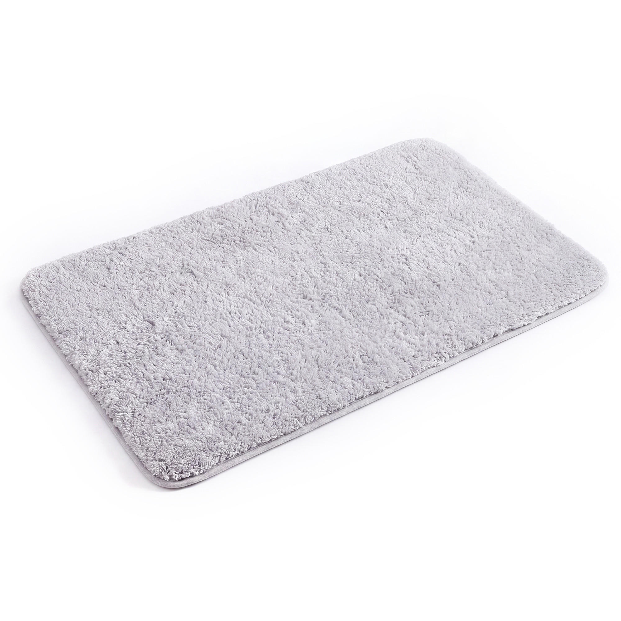 BADEMATTE rutschfest waschbar, weicher Badteppich, saugstark 50x80 cm Grau - Grau, Textil (50/80cm)