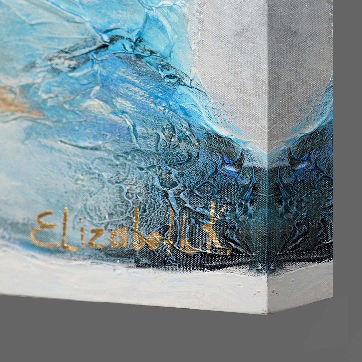 GEMÄLDE Smaragd auf Keilrahmen 140x70 cm - Multicolor, Holz (140/70cm) - YS-art gallery