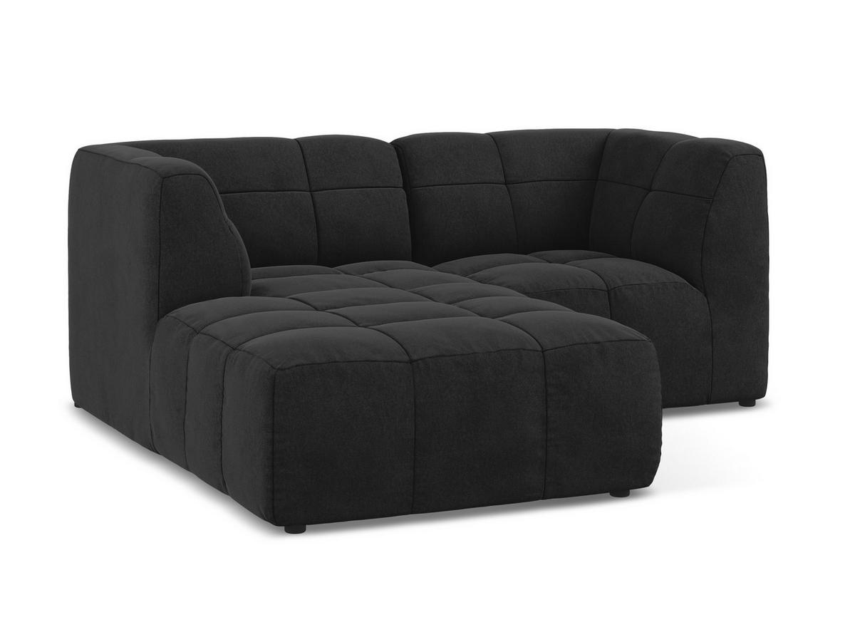 3-SITZER SOFA Bouclé Stoff Grau - Schwarz/Grau, Holzwerkstoff/Kunststoff (244/75/94cm) - Makamii