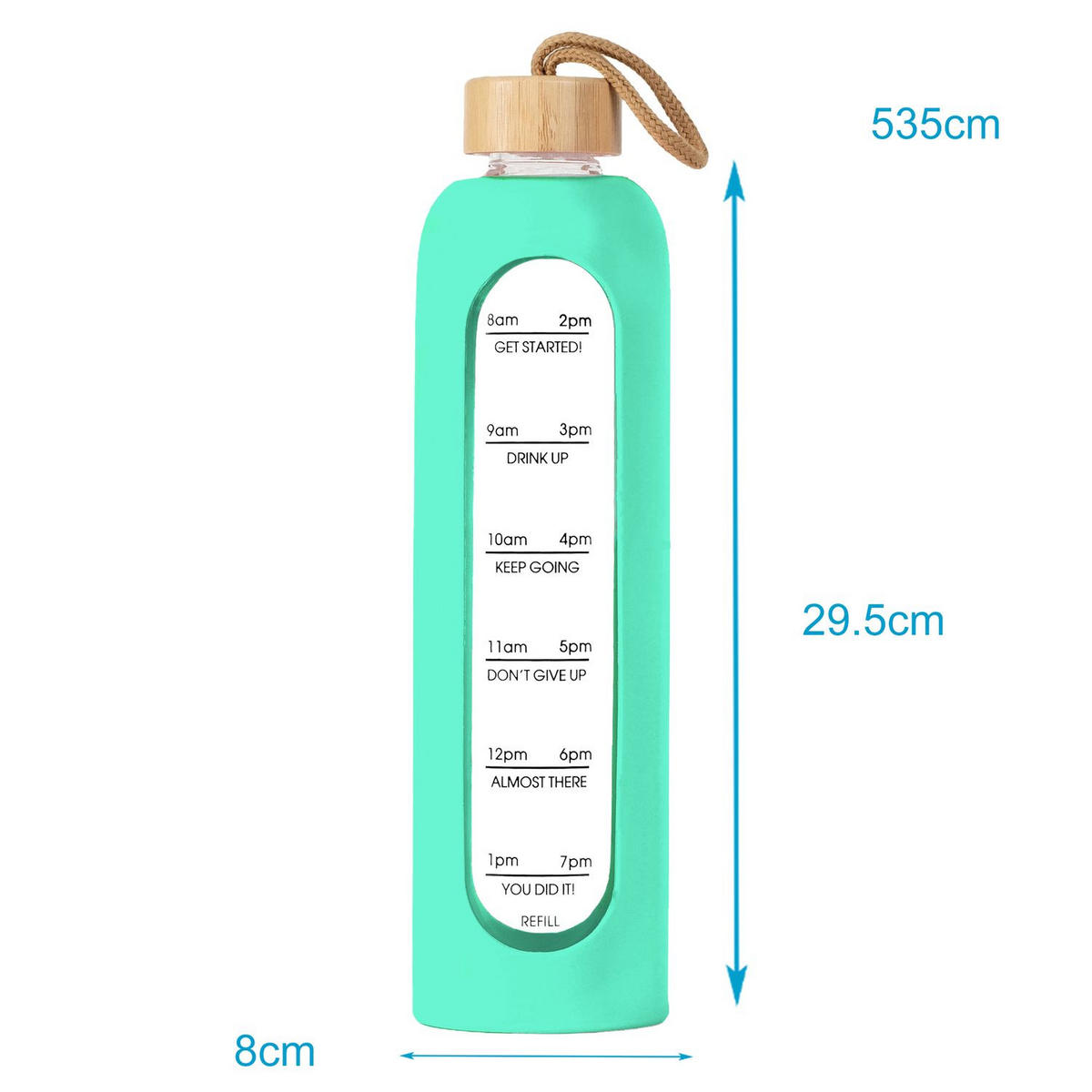 TRINKFLASCHE 900ml - Grün, Glas (0.9L) - Intirilife